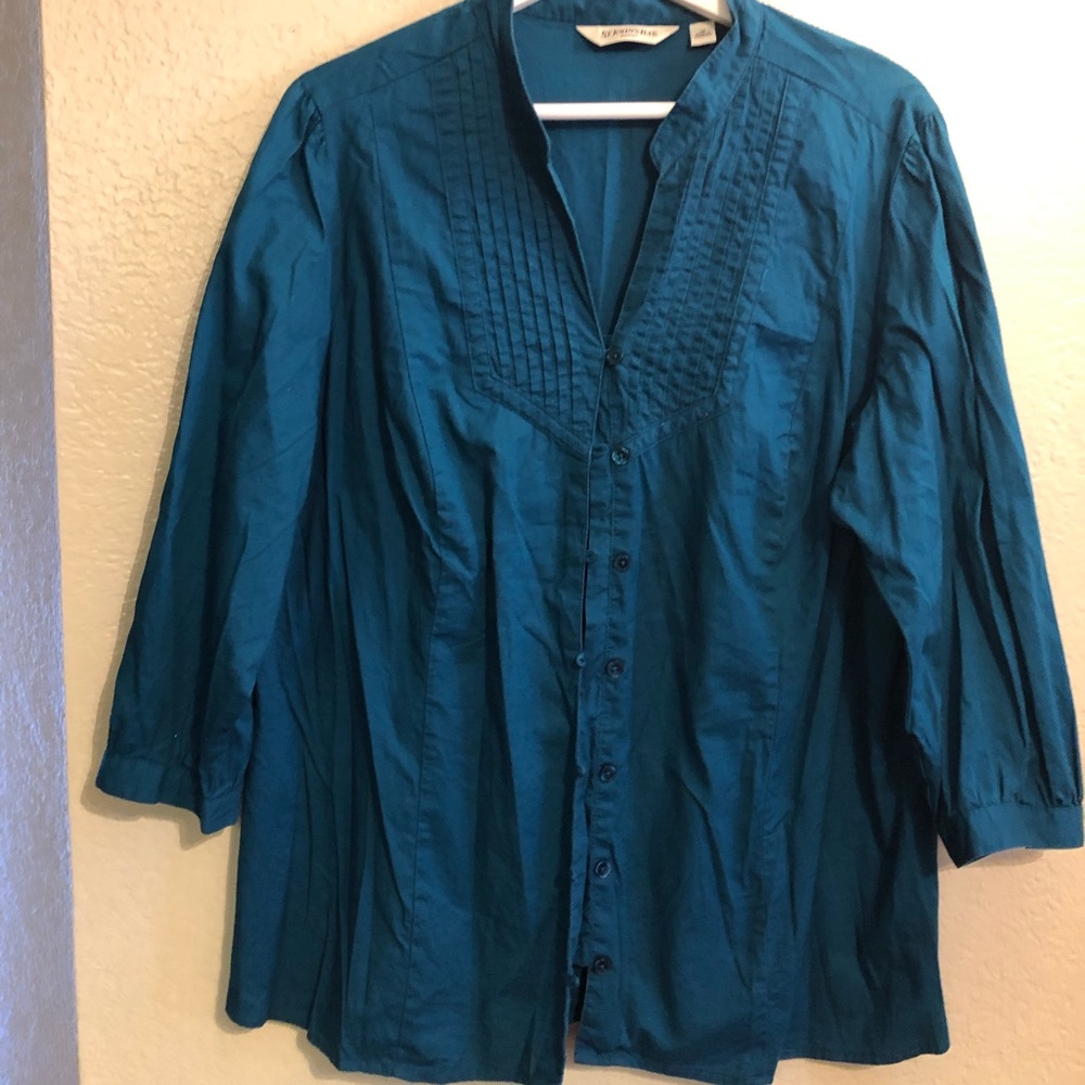 Turquoise BLOUSE  XL(16-18)